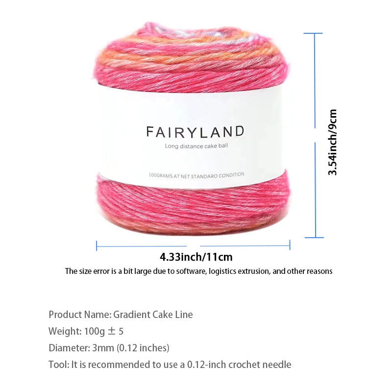 Yarn, Rainbow Gradient for Handmade Sweaters, Scarves, Hats & Shawls
