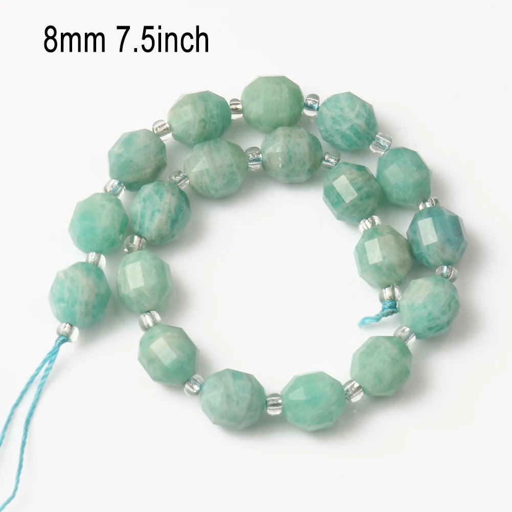 Stone Beads Amazonite-Style Faceted Mixed Shapes for DIY Jewelry Making