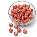 Ceramic Beads Pumpkin Watermelon Pattern Porcelain Fancy Glaze Bracelet Supplies
