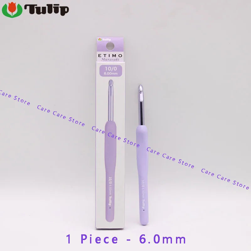 Crochet Hook, Tulip Etimo Murasaki Cushion Grip for Handmade Yarn Crafts