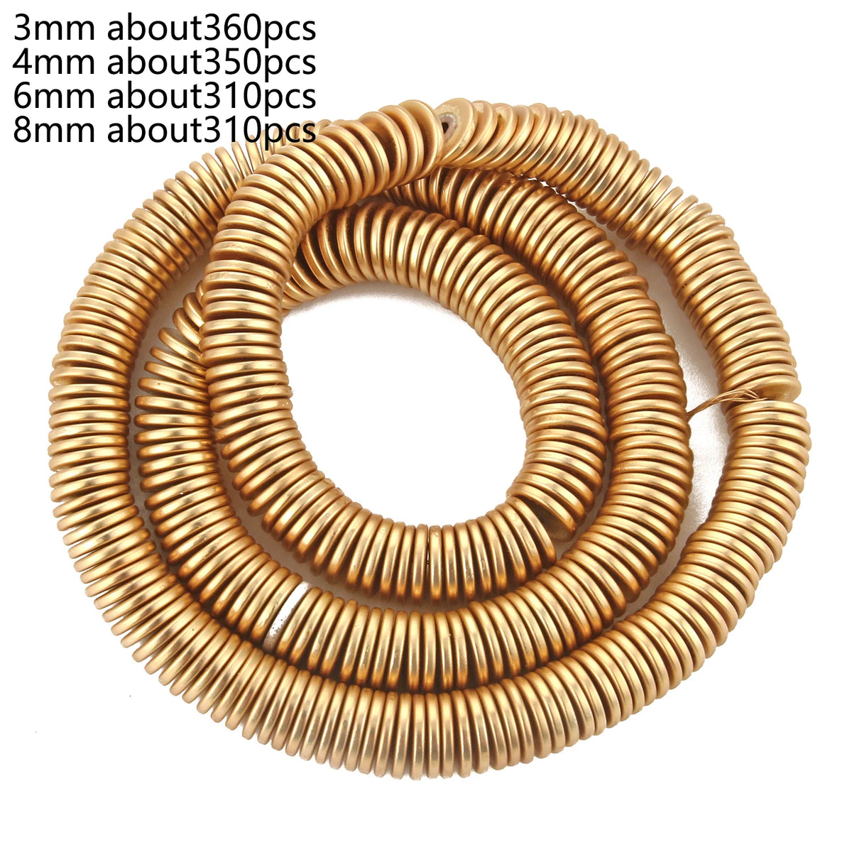 Stone Beads Hematite-Style Gold-Tone Mixed Shapes for DIY Jewelry Making