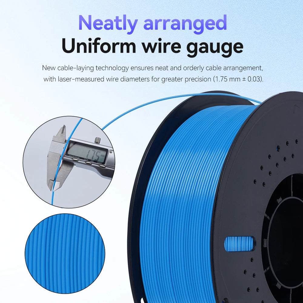 KINGROON 10KG 1.75mm PETG Filament Tangle-Free, High Quality 3D Printing Eco-friendly Plastic Consumables 22LBS, Vacuum Packaging 3D Printing
