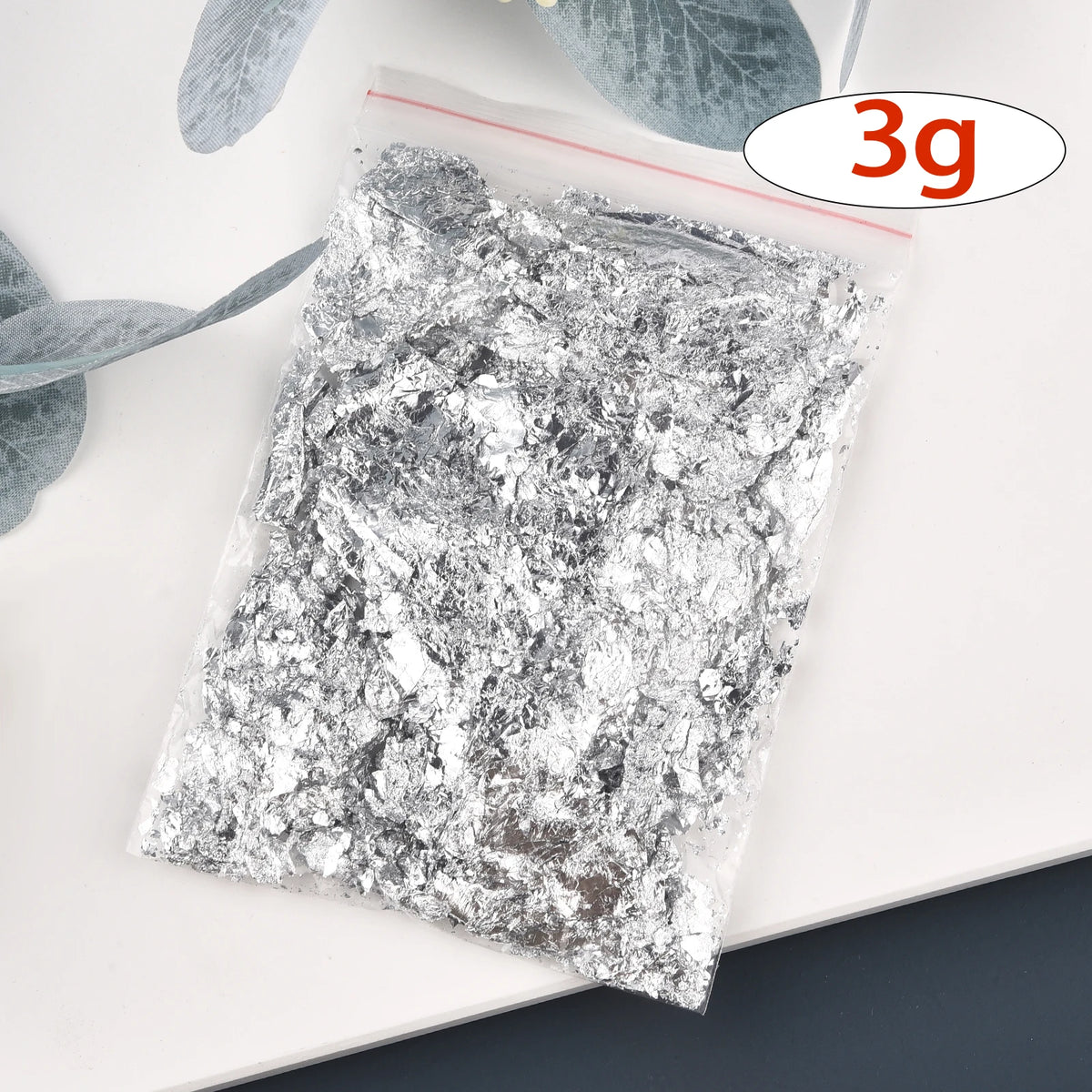 Imitation Gold & Silver Foil Flakes for Candles, Resin & Nail Art — 5 Colors