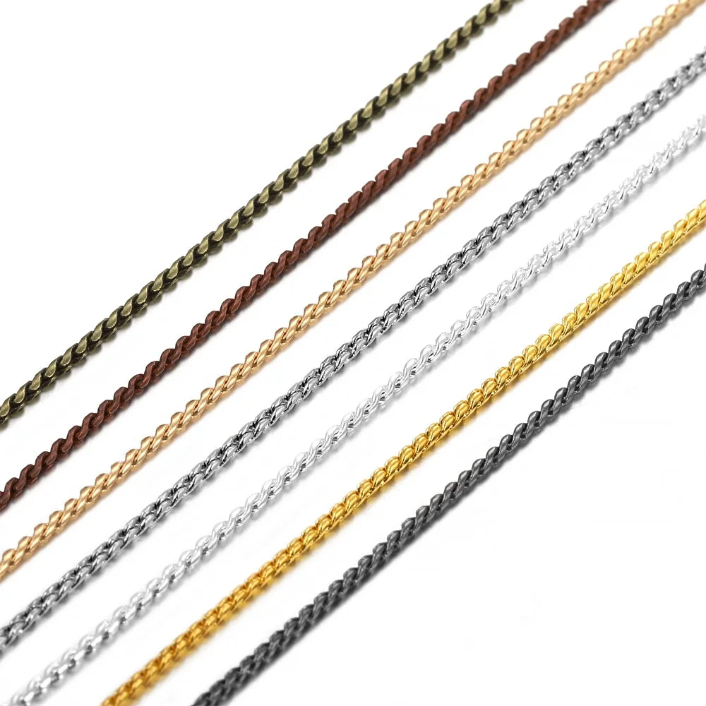 Jewelry Chains Gold Color Necklace Snake Chain Bracelet Crafts Craft Supplies