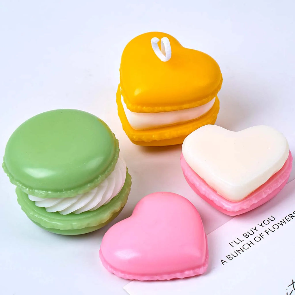 3D Macaron Silicone Candle Mold DIY Valentine's Day Ornaments Crafts Making Aromath Soap Plaster Resin Chocolate Baking Molds