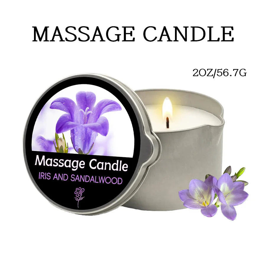 Massage Candles EVODUCK Pour Spout Tins Jasmine Lavender Rose Fragrances