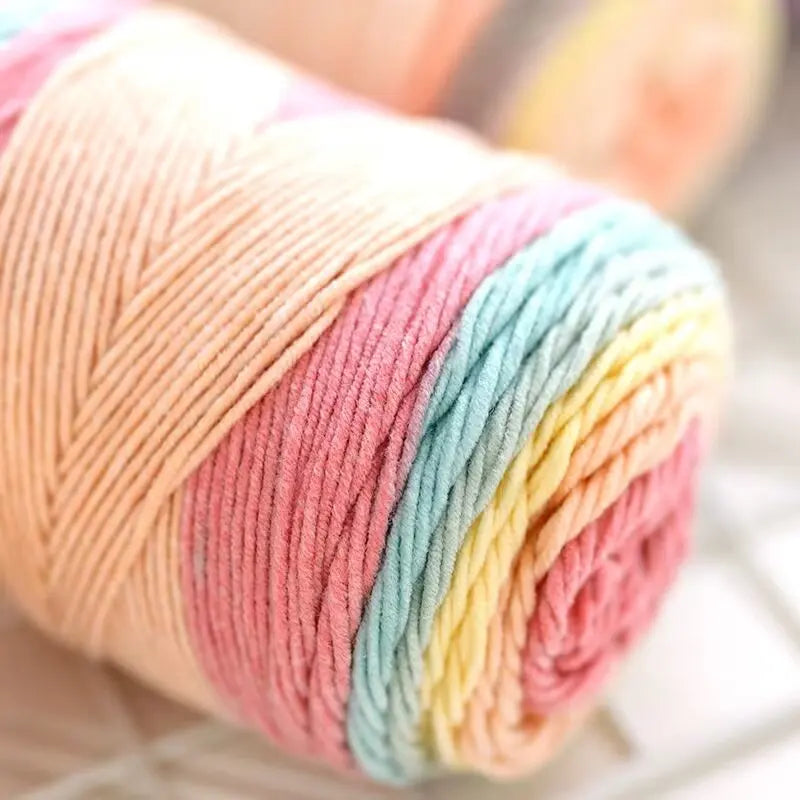 Yarn, Rainbow Variegated for Sweaters, Scarves, Blankets & Doll Crafts