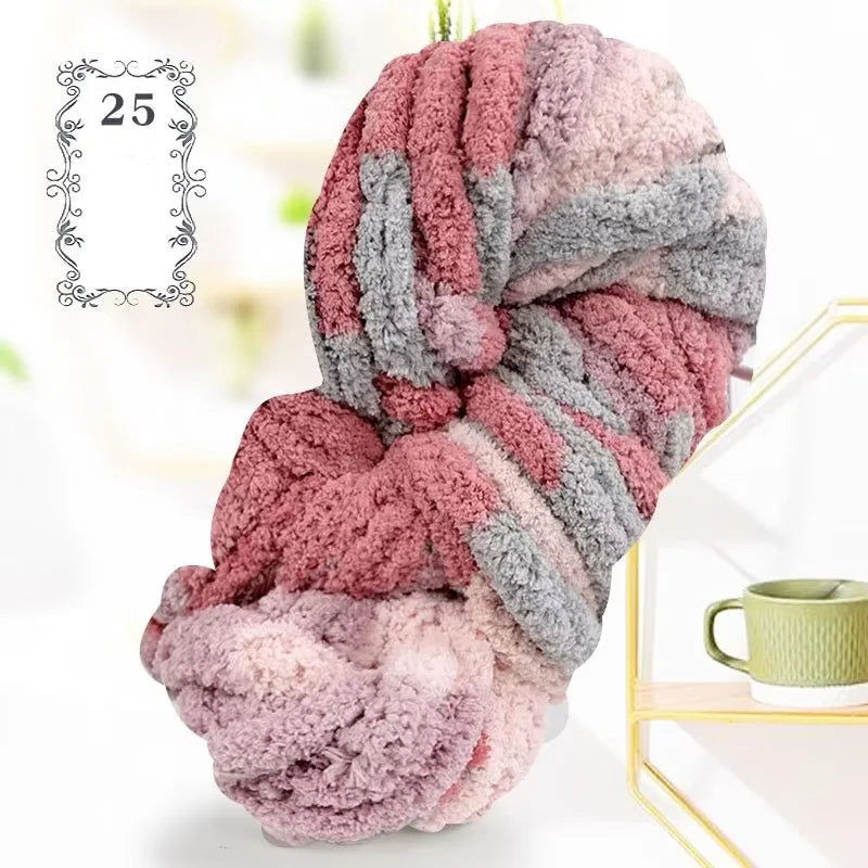 Yarn, Thick Chenille for Handmade Throws, Blankets, Rugs & Pet Bed Crafts