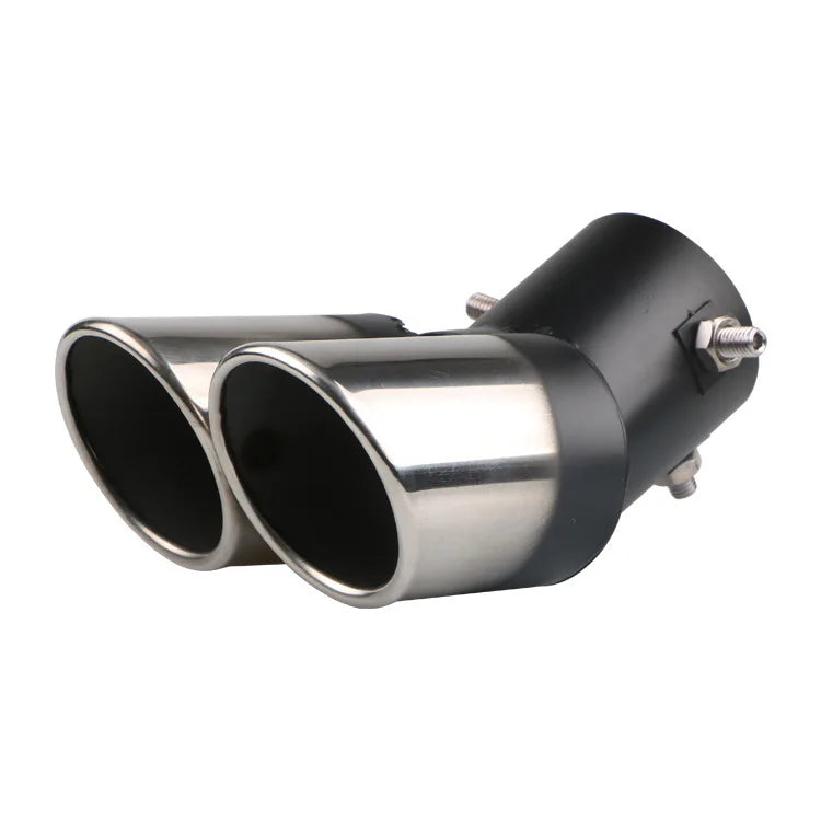Universal 1-to-2 Stainless Steel Exhaust Tail Pipe Tip | Dual Outlet