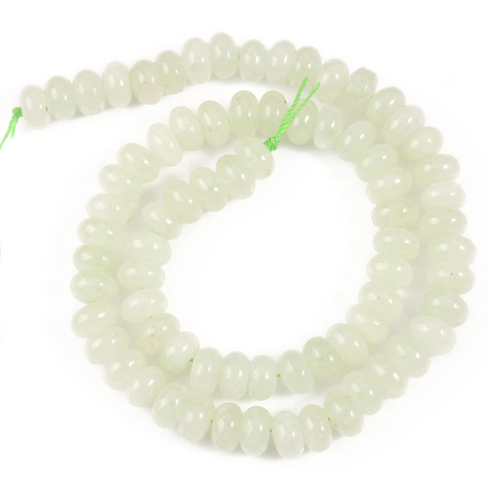 Stone Beads Round Purple Blue Angelite-Style Rondelle for DIY Jewelry Making