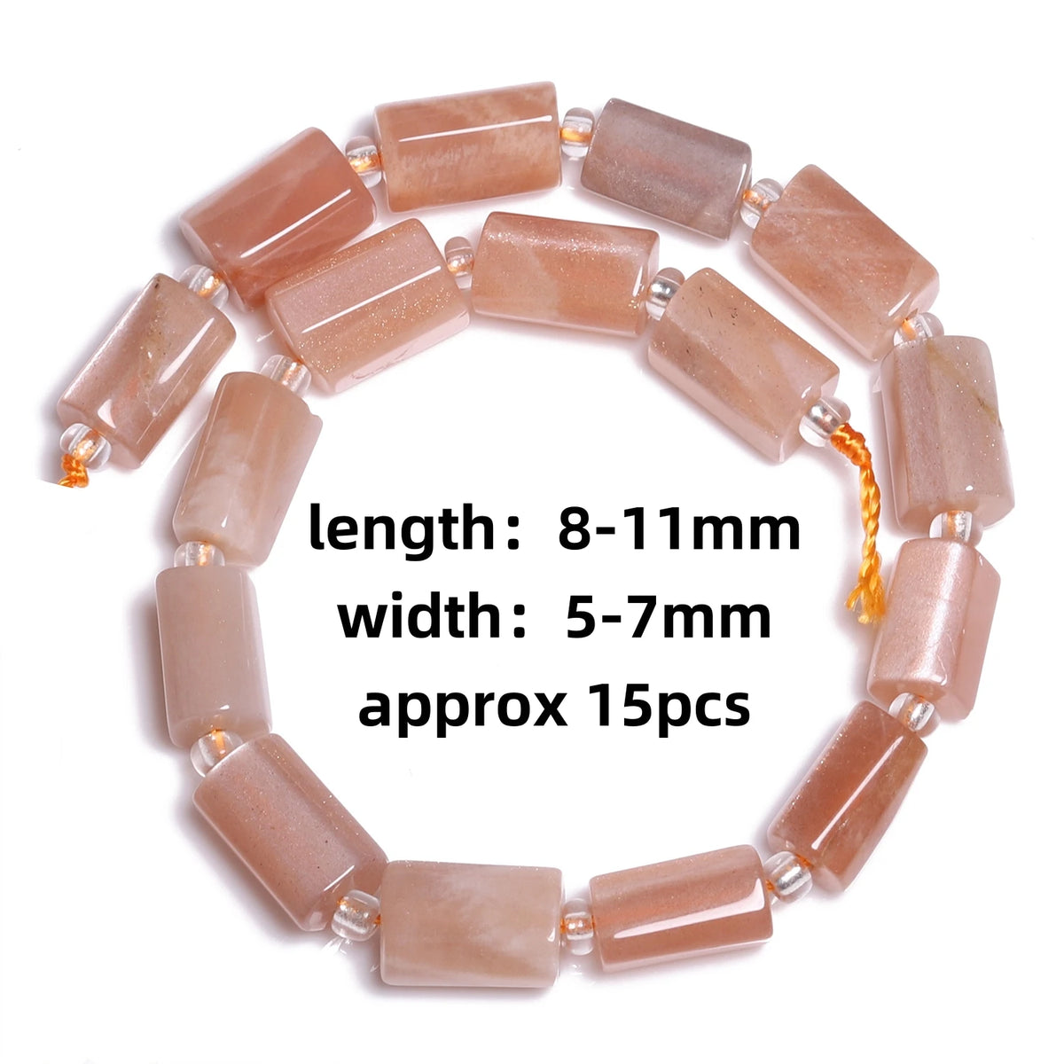 Stone Beads Nude Sunstone-Style Faceted Irregular for DIY Jewelry Making