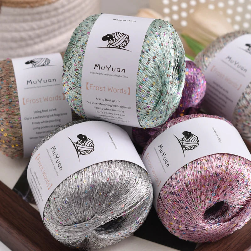 Yarn, Glitter Effect for Knitting Cushions, Bags, Hats & Decorative Crafts
