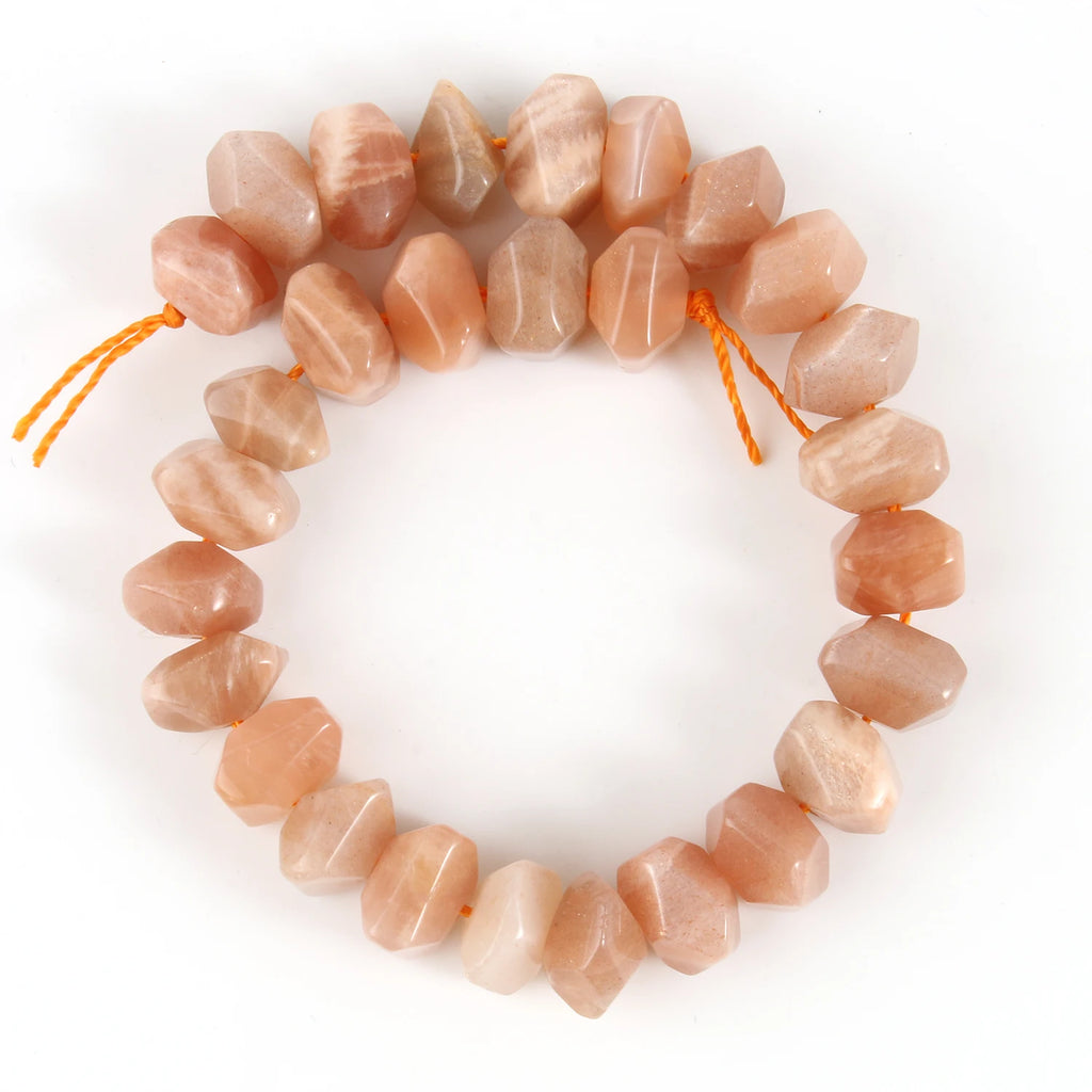 Stone Beads Nude Sunstone-Style Faceted Irregular for DIY Jewelry Making