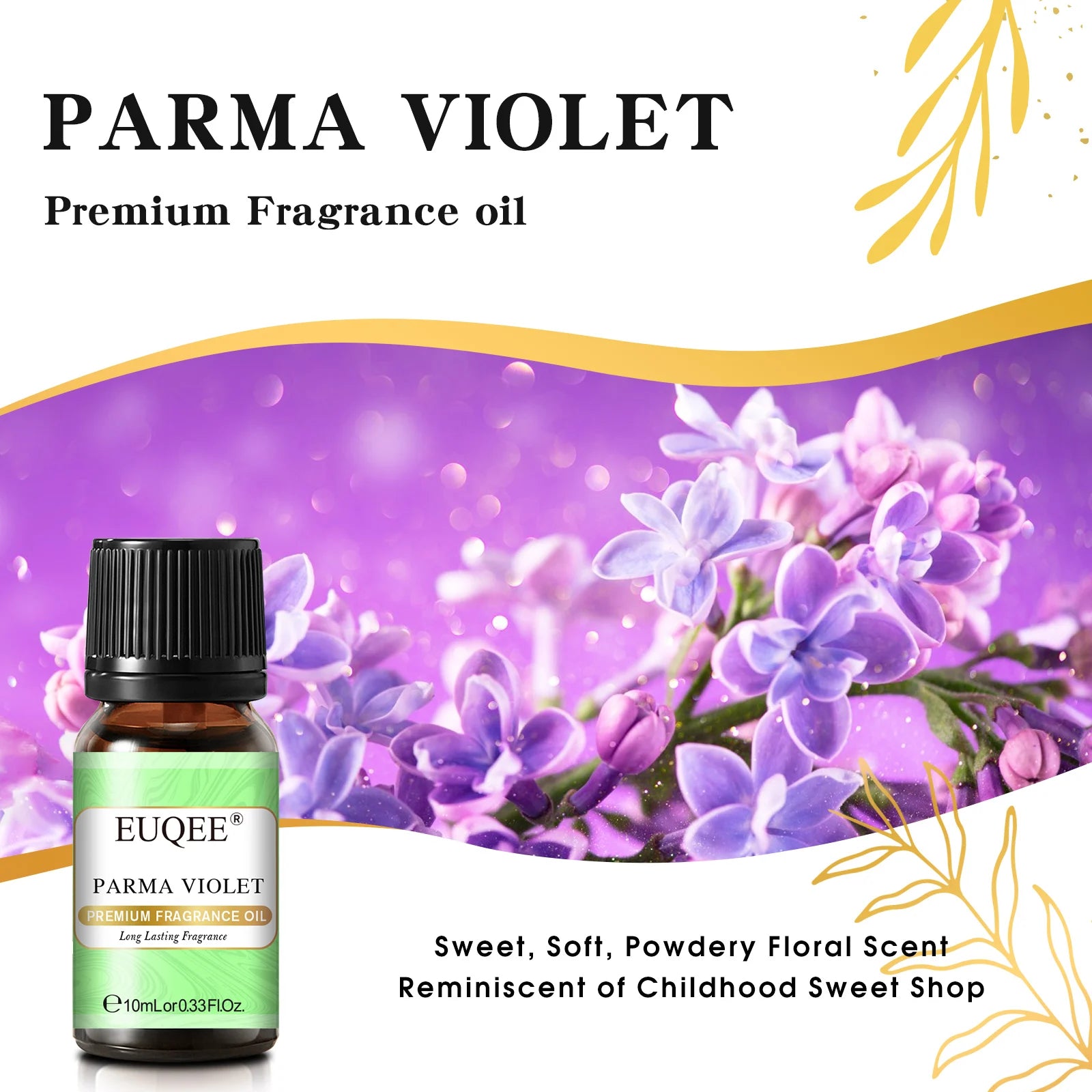 EUQEE 10ML Floral Series Fragrance Oil For Aromatherapy,Making Candle,Coconut & Vanilla Japanese Magnolia Pumpkin Pie Aroma Oils