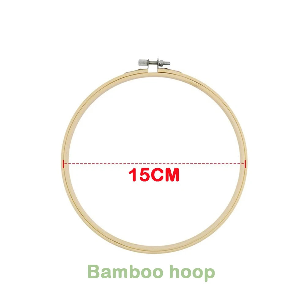 Embroidery Hoop, Bamboo Ring for Punch Needle, Cross-Stitch & Yarn Crafts