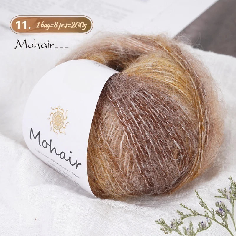 Yarn, Striped Gradient for Crochet Openwork Sweaters, Scarves & Shawls
