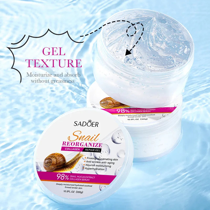 SADOER Snail Collagen Face Cream Gel Firming Repair Whitenting Moisturizing Facial Creams Beauty Face Skin Care