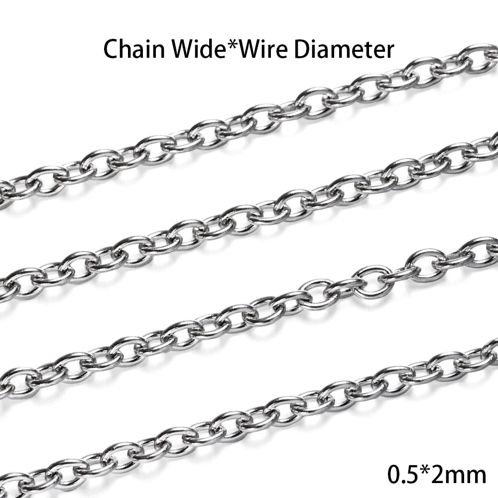 Jewelry Chains Stainless Steel Multi Styles Necklace Bracelet DIY Jewelry Making