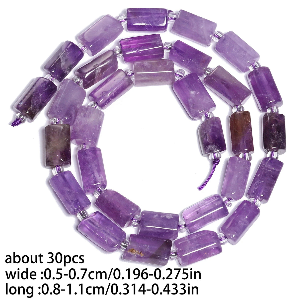 Stone Beads Purple Amethyst-Style Assorted Shapes for DIY Jewelry Making