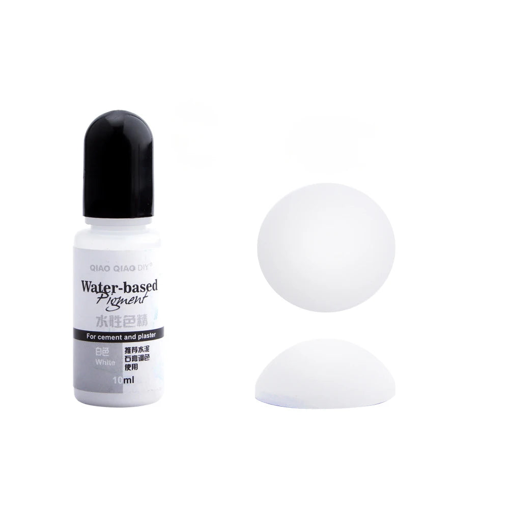 Cement & Plaster Liquid Dye, 10ml — 12 Colors, Gypsum Craft Pigment