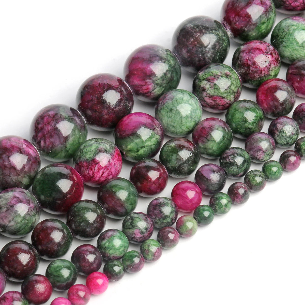 Stone Beads Round Black Lava Volcanic-Style for DIY Jewelry Making Craft Beads