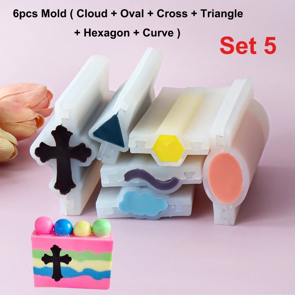 Loaf Soap Mold with Wooden Box - Silicone 600ml + Tube Embed Sets
