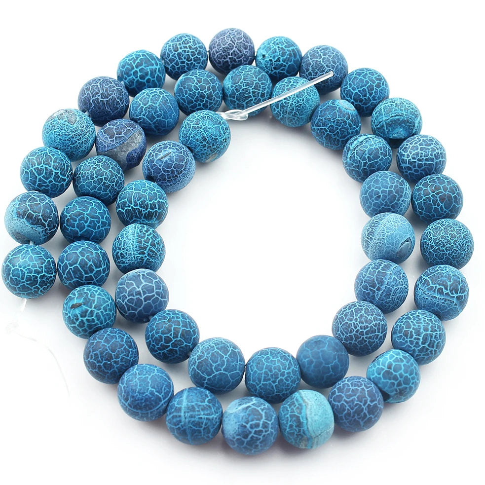 Stone Beads Matte Round Turquoise Jasper Quartz Styles for DIY Jewelry Making