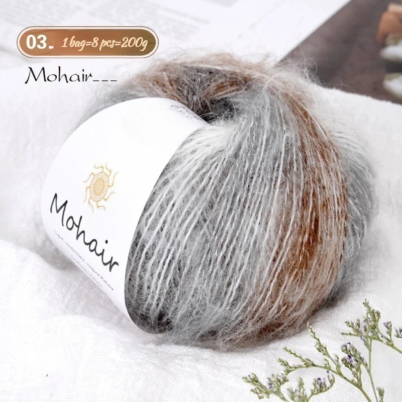 Yarn, Striped Gradient for Crochet Openwork Sweaters, Scarves & Shawls