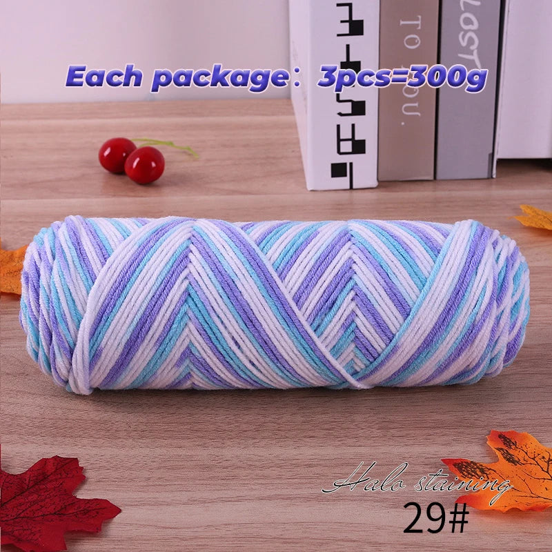 Yarn, Multicolor for Handmade Sweaters, Scarves, Blankets & Crochet Crafts