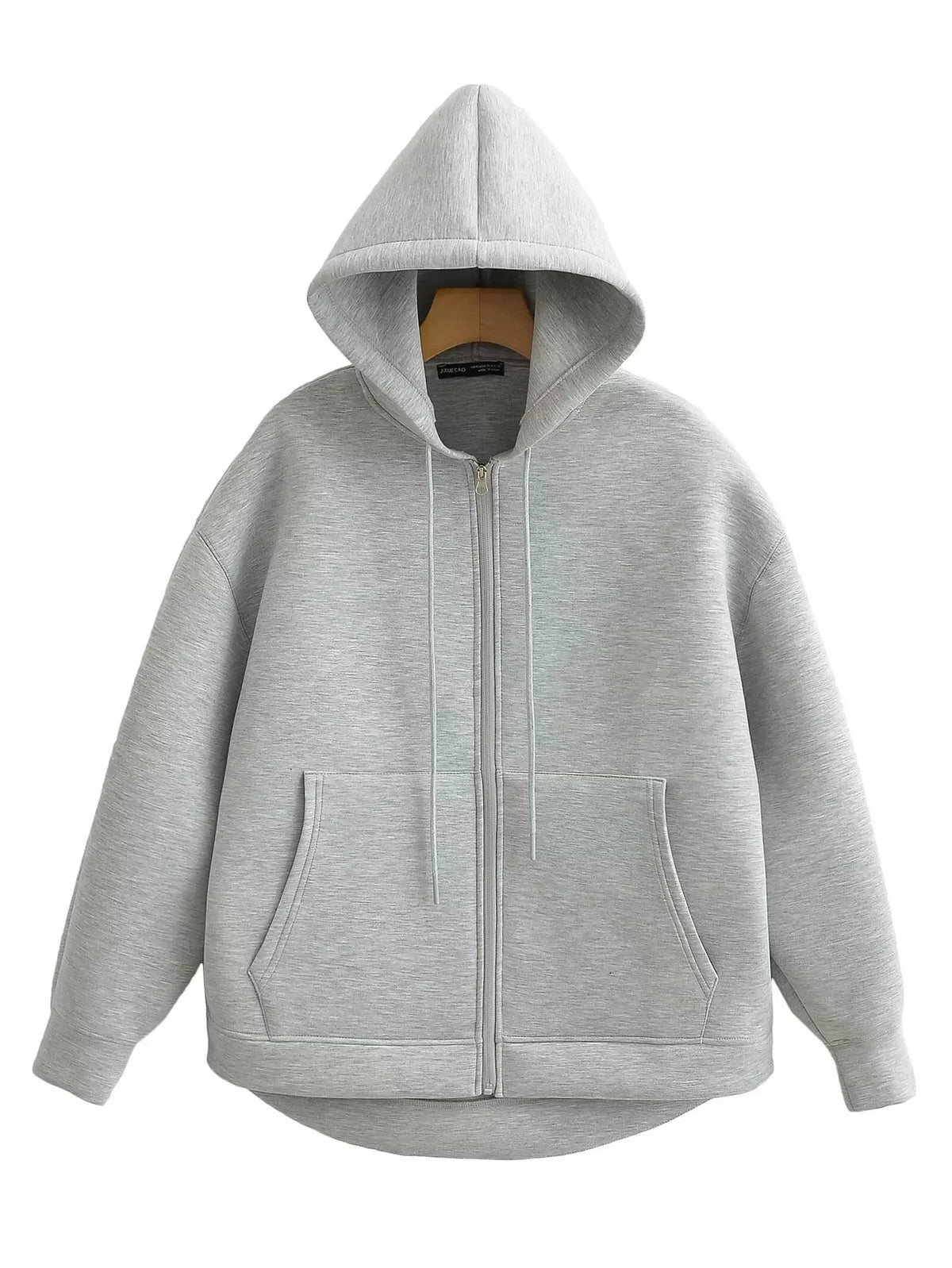 Hoodie Women's Oversized Zip Up Loose Hooded Jacket Sweatshirt Pockets Autumn