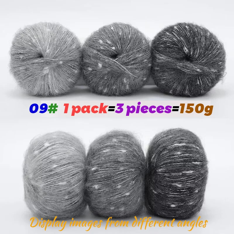 Yarn, Colorful Snow-Dot Effect for Knitting Sweaters, Hats, Scarves & Vests