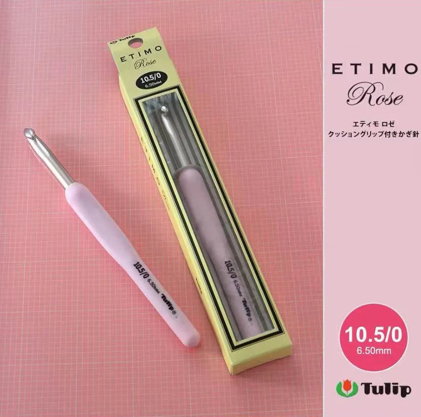 Crochet Hook, Tulip Etimo Rose for Handmade Yarn Crafts & Needlework