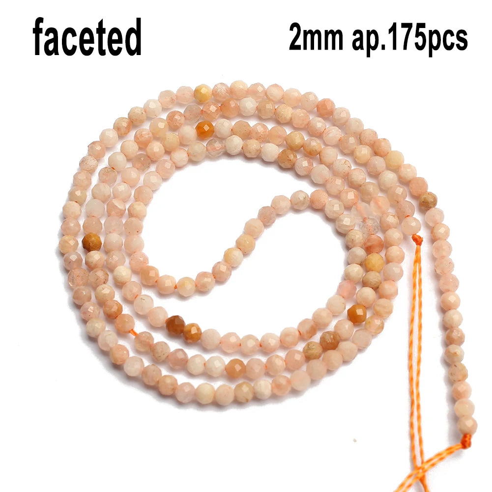 Stone Beads Nude Sunstone-Style Faceted Irregular for DIY Jewelry Making