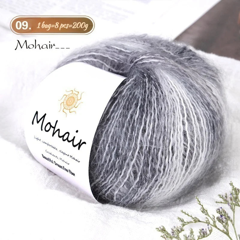 Yarn, Striped Gradient for Crochet Openwork Sweaters, Scarves & Shawls