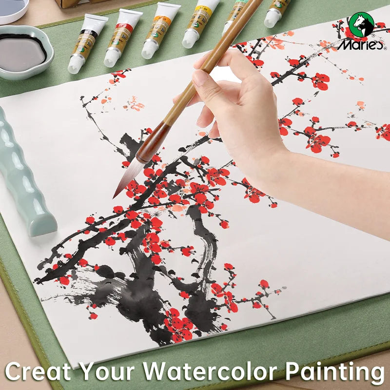 Marie's Rice Paper (Raw) 120 Sheets — Sumi, Ink & Watercolor Painting