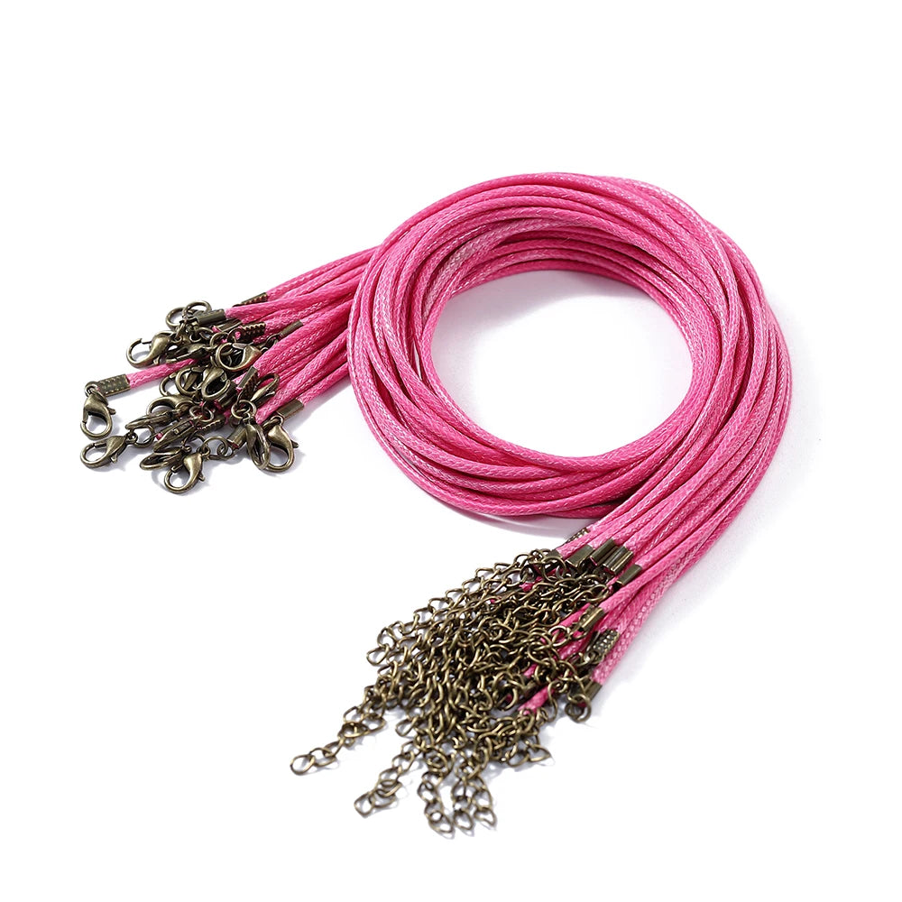 Necklace Cords Braided Leather Adjustable Clasp DIY Jewelry Making
