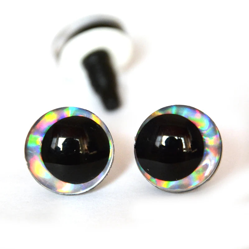 Doll Eyes Holographic Glitter Safety Eyes 12-30mm 20pcs Amigurumi Crochet