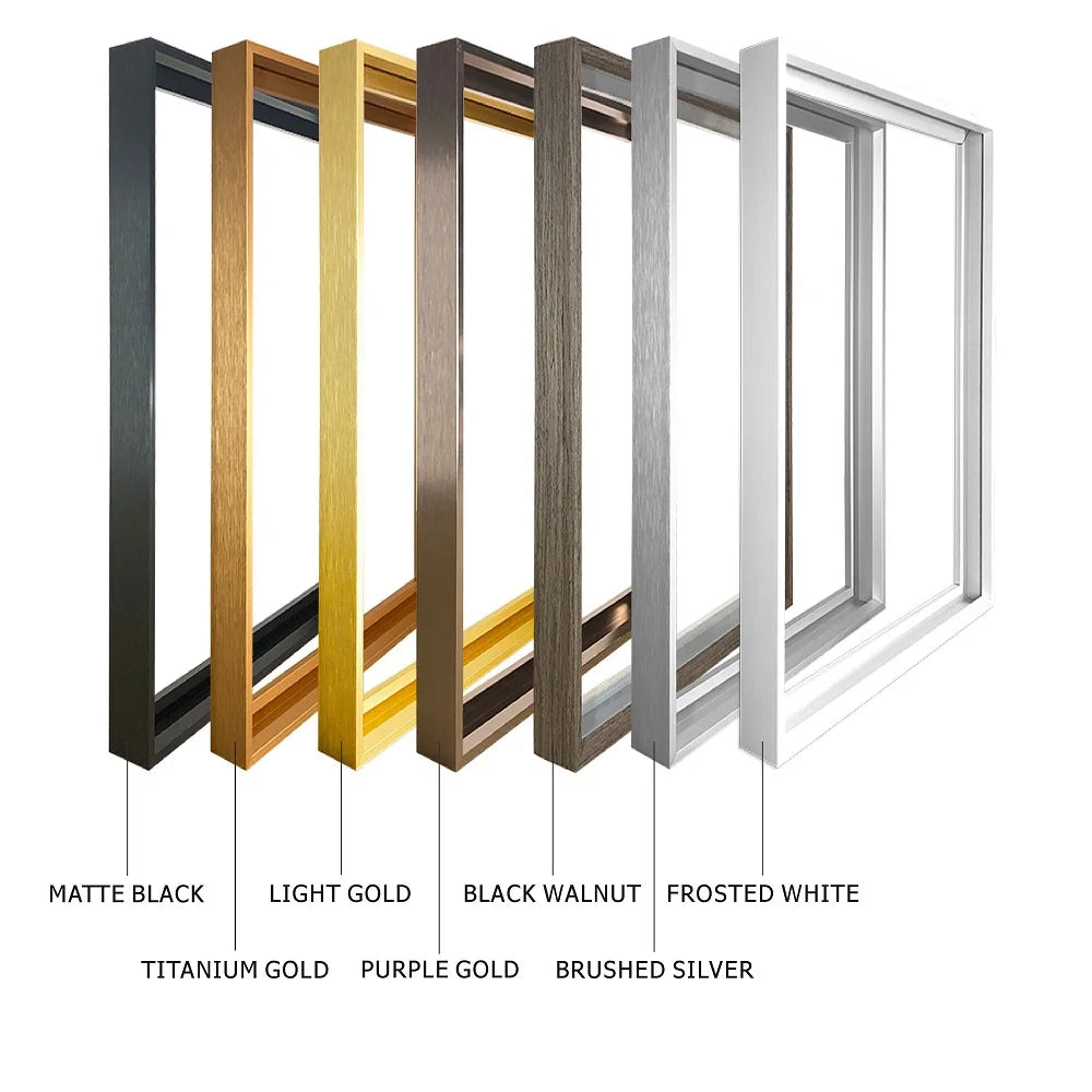 Aluminum Alloy Outer Canvas Frame 7 Colors 8 Sizes Gallery Wall Art Display