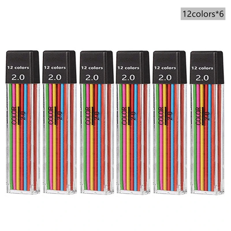 Mechanical Pencil Set, 2.0mm 2B, Pencils & Lead Refills, Color or Black