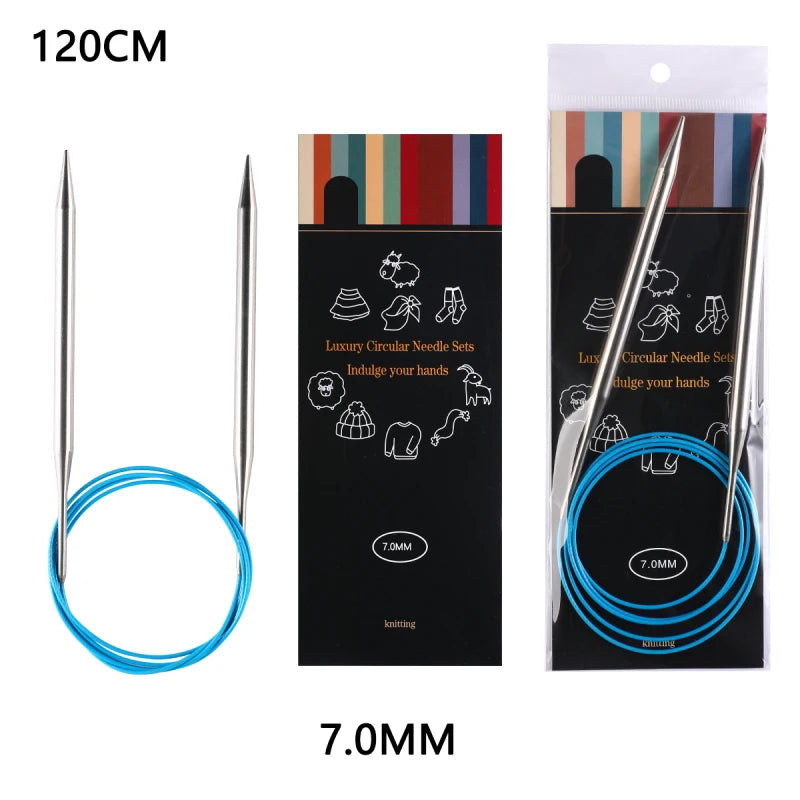 Knitting Needles, Stainless Steel Circular for Handmade Sweaters & Scarves