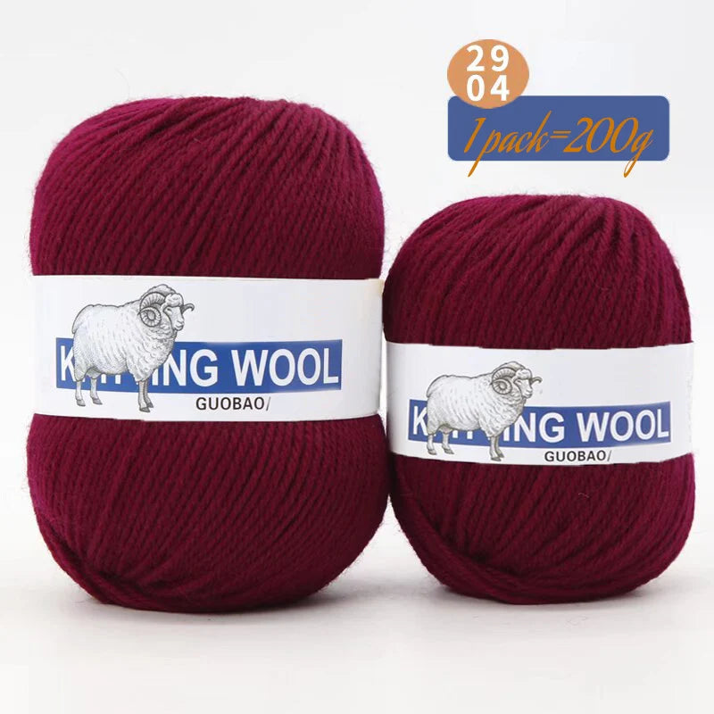 Yarn, Medium Thickness for Knitting Sweaters, Coats, Scarves & Winter Hats