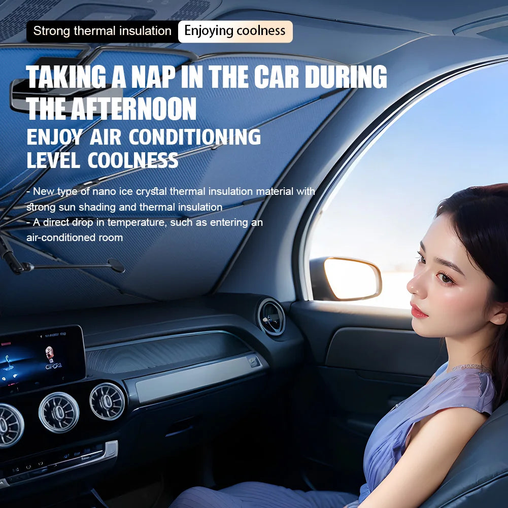 Car Sunshade Windshield Umbrella with Car Sun Shade UV Protector