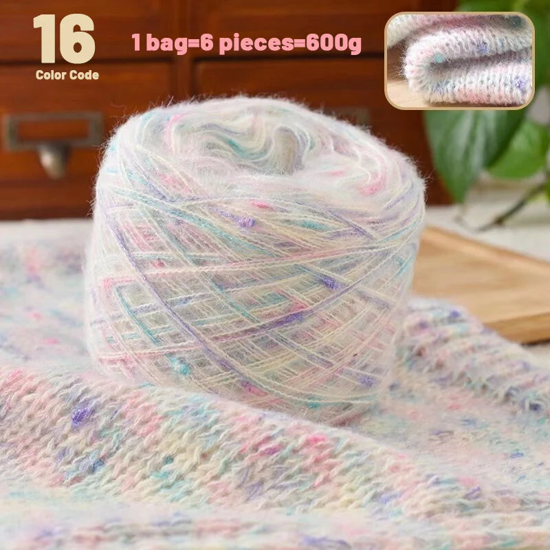 Yarn, Rainbow Colors for Sweaters, Scarves, Hats, Blankets & Shawls