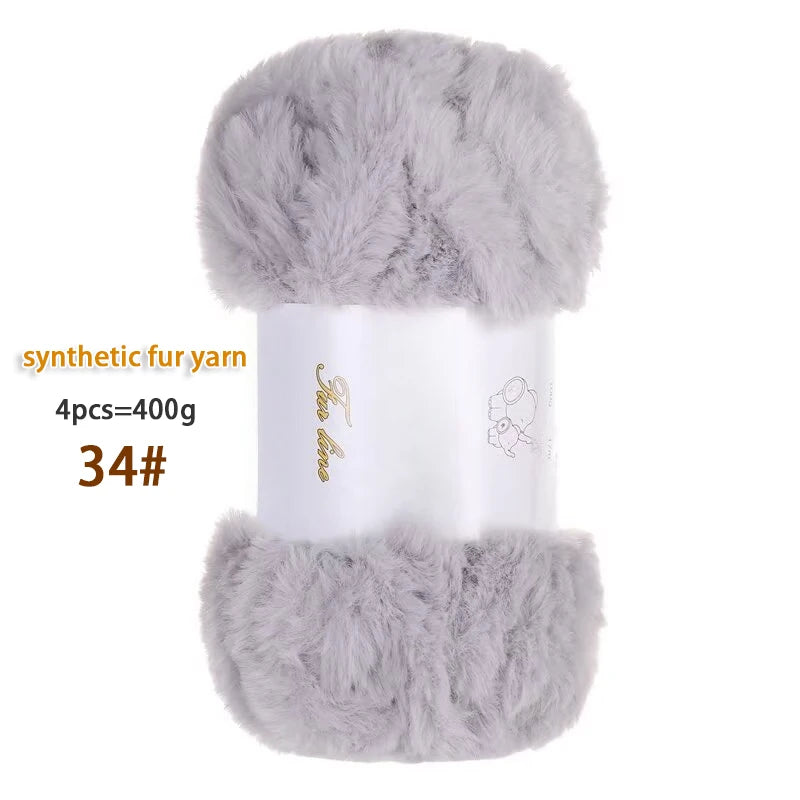 Yarn, Wide Faux Fur for Handmade Coats, Scarves, Hats & Crochet Shoes
