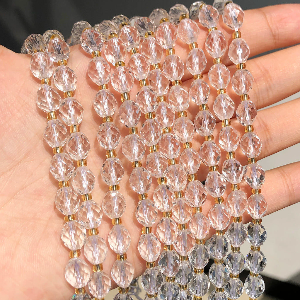 Stone Beads Faceted Oval Assorted Stone Styles for DIY Jewelry Making