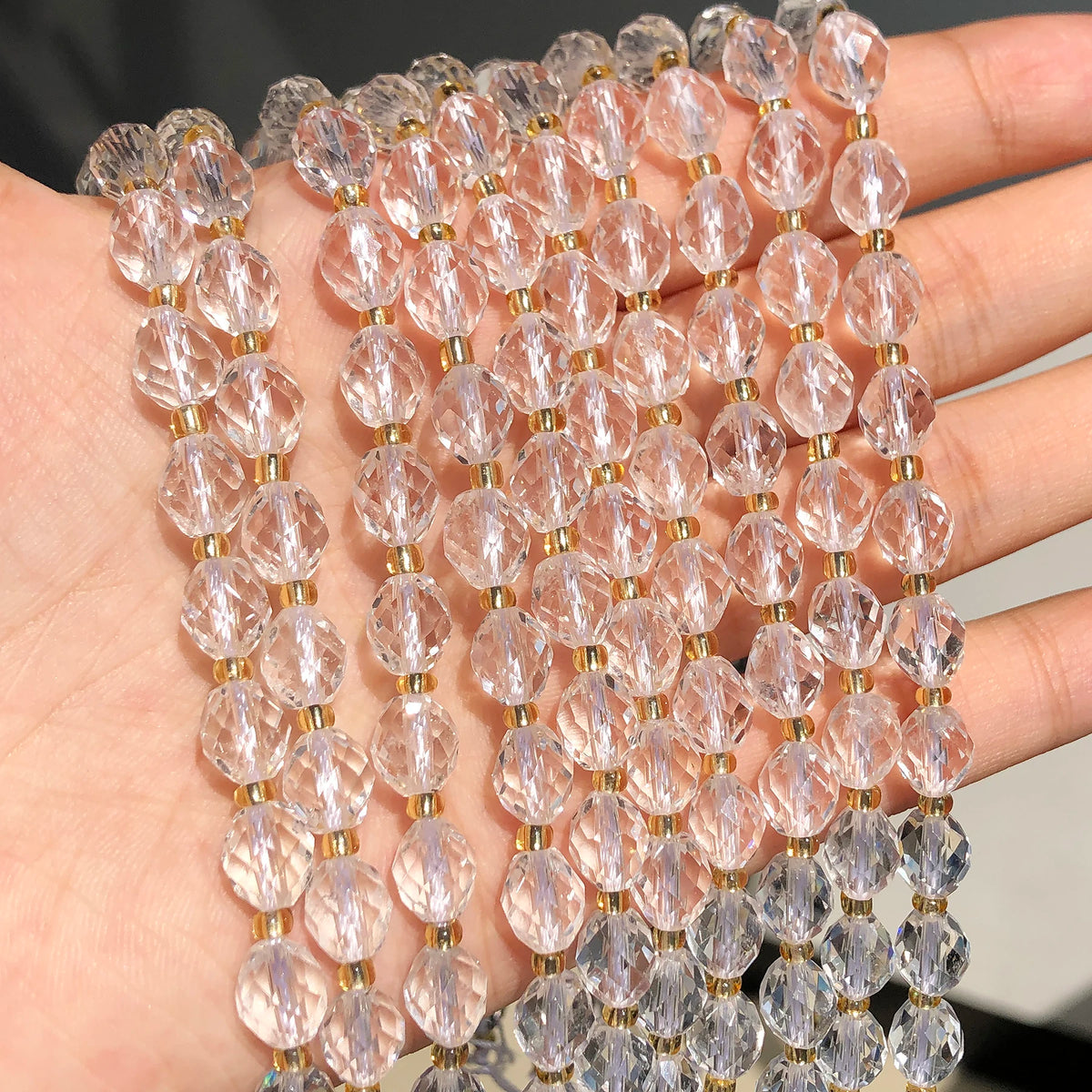 Stone Beads Faceted Oval Assorted Stone Styles for DIY Jewelry Making