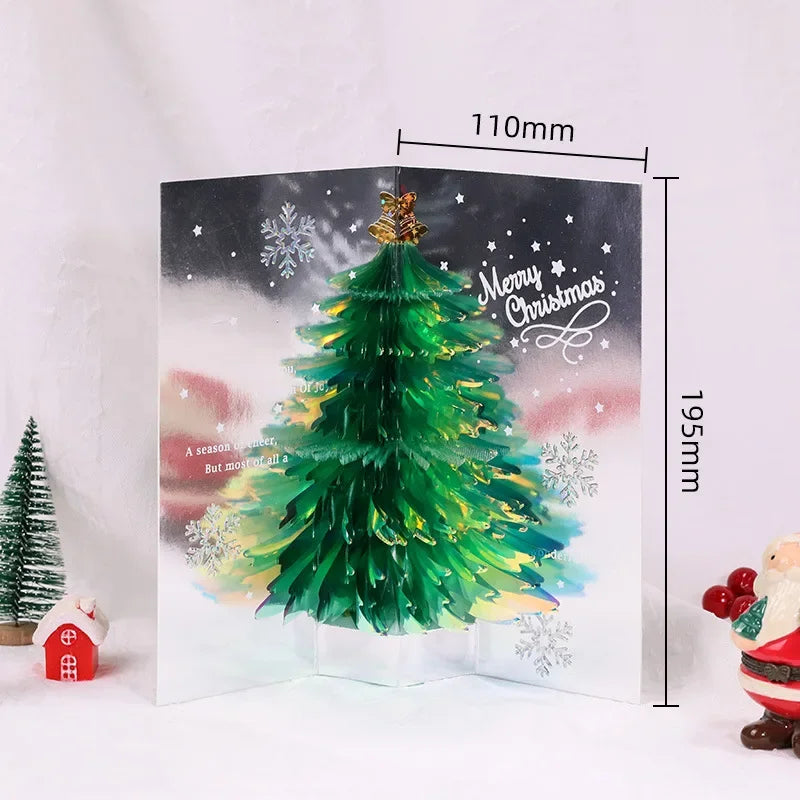 Christmas Card 3D Pop-Up Santa Tree Reindeer Holiday Greeting 36 Designs