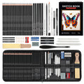 Drawing & Sketching Kit with Portable Travel Case — 58 or 96 Pieces