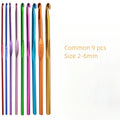 Crochet Hook Set, Colorful Aluminum for Dolls, Sweaters & Handmade Scarves