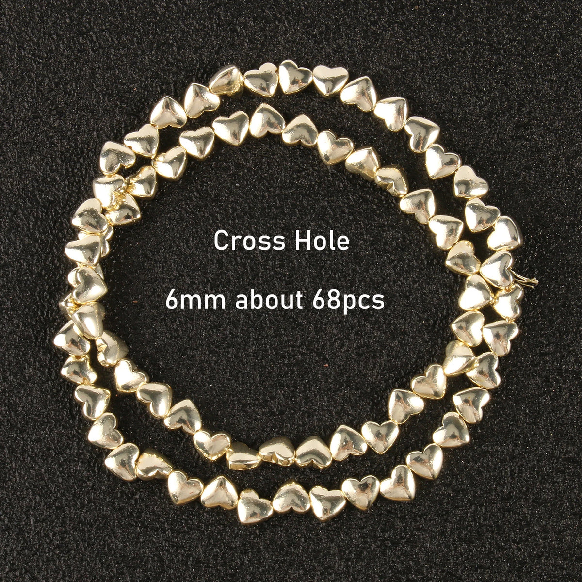 Stone Beads Gold-Tone Hematite-Style Mixed Shapes for DIY Jewelry Making